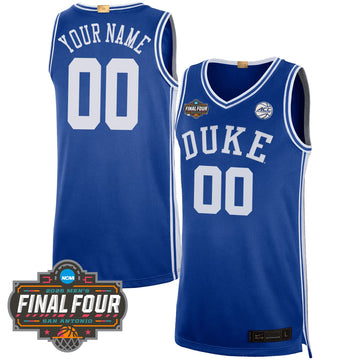 Personalized Custom DUKE Basketball 24/25 Jersey - Final Four Patch - Blue Stitched