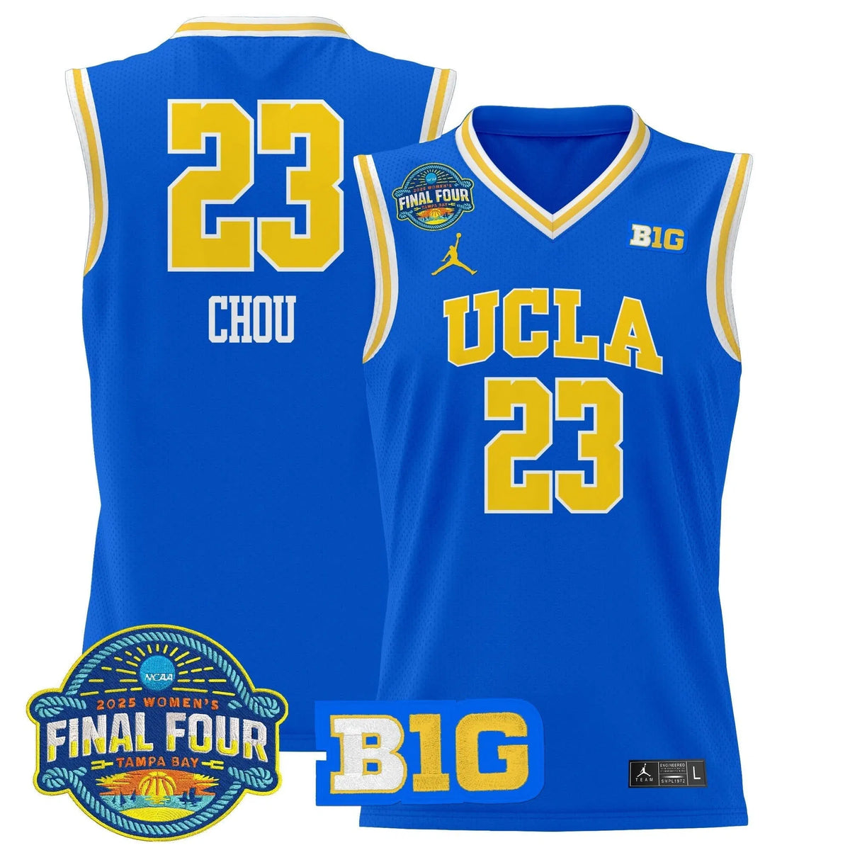 Personalized UCLA 2026 Big Ten Women's Final Four Patch Lightweight Basketball Jersey - Stitched - Royal / Natalie Chou Stitched