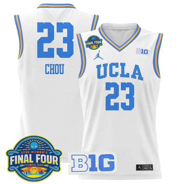 Personalized UCLA 2026 Big Ten Women's Final Four Patch Lightweight Basketball Jersey - Stitched - White / Natalie Chou Stitched