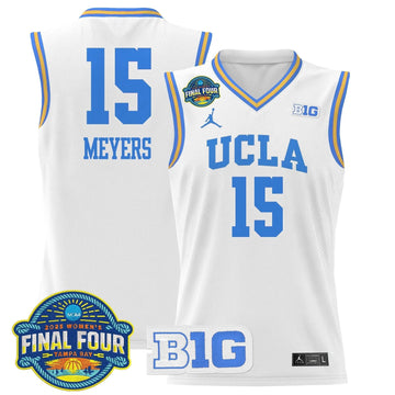 Personalized UCLA 2026 Big Ten Women's Final Four Patch Lightweight Basketball Jersey - Stitched - White / Ann Meyers Stitched