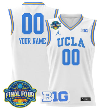 Personalized UCLA 2026 Big Ten  Women's Final Four Patch Lightweight Basketball Custom Jersey - Stitched - White Stitched