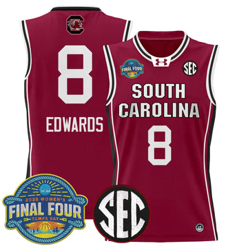 Personalized SCG 2026 Sec Women's Final Four Patch Lightweight Basketball Jersey - Stitched - Garnet / Joyce Edwards Stitched