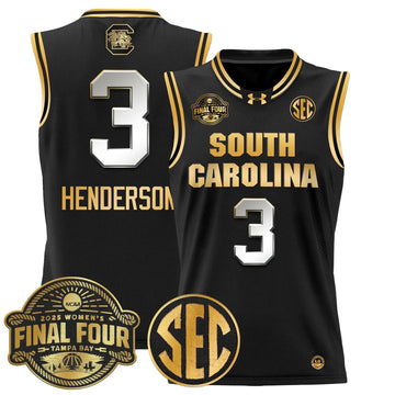 Personalized SCG 2026 Sec Women's Final Four Patch Lightweight Basketball Jersey - Stitched - Black Gold / Destanni Henderson Stitched