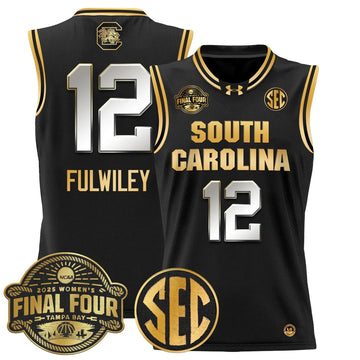 Personalized SCG 2026 Sec Women's Final Four Patch Lightweight Basketball Jersey - Stitched - Black Gold / MiLaysia Fulwiley Stitched