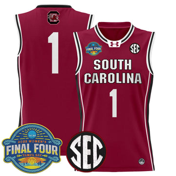 Personalized SCG 2026 Sec Women's Final Four Patch Lightweight Basketball Jersey - Stitched - Garnet / #1 Team Stitched