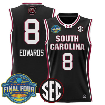 Personalized SCG 2026 Sec Women's Final Four Patch Lightweight Basketball Jersey - Stitched - Black / Joyce Edwards Stitched