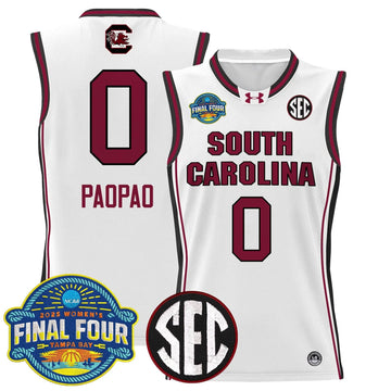 Personalized SCG 2026 Sec Women's Final Four Patch Lightweight Basketball Jersey - Stitched - White / Te-Hina Paopao Stitched