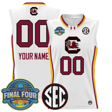 Personalized SCG 2026 Sec Women's Final Four Patch Lightweight Basketball Custom Jersey - Stitched - White Limited Stitched