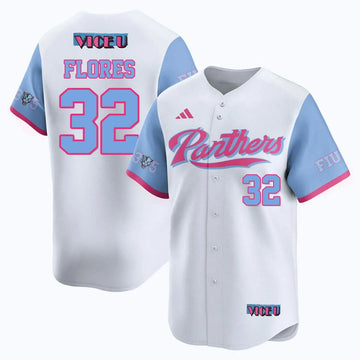 Personalized FIU Baseball 2026 'Vice U' Jersey - Stitched - Nelson Rivera Flores - 32 / White Stitched