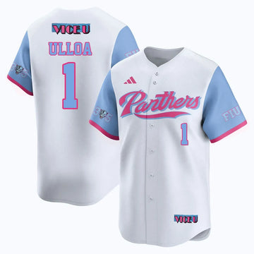 Personalized FIU Baseball 2026 'Vice U' Jersey - Stitched - Alex Ulloa - 1 / White Stitched
