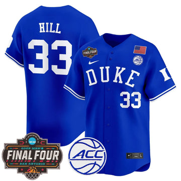 Personalized DUKE 2026 Final Four Patch Vapor Baseball Jersey - Stitched - Royal / Grant Hill Stitched