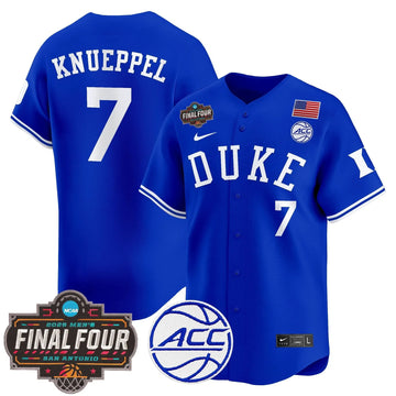 Personalized DUKE 2026 Final Four Patch Vapor Baseball Jersey - Stitched - Royal / Kon Knueppel Stitched