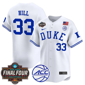 Personalized DUKE 2026 Final Four Patch Vapor Baseball Jersey - Stitched - White / Grant Hill Stitched