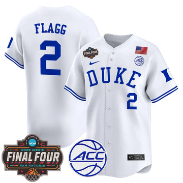 Personalized DUKE 2026 Final Four Patch Vapor Baseball Jersey - Stitched - White / Cooper Flagg Stitched