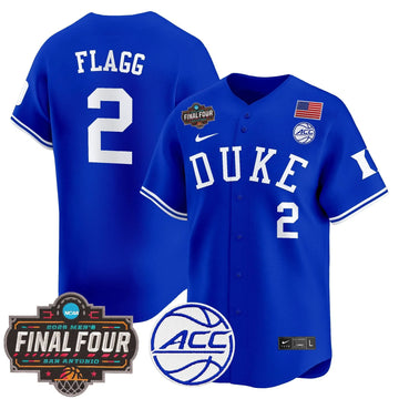 Personalized DUKE 2026 Final Four Patch Vapor Baseball Jersey - Stitched - Royal / Cooper Flagg Stitched