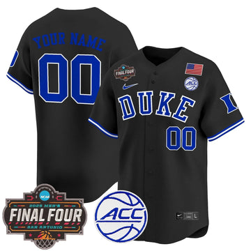 Personalized DUKE 2026 Final Four Patch Vapor Baseball Custom Jersey - Stitched - Black Stitched