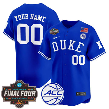 Personalized DUKE 2026 Final Four Patch Vapor Baseball Custom Jersey - Stitched - Royal Stitched