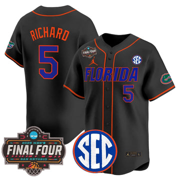 Personalized FG 2026 Final Four Patch Vapor Baseball Jersey - Stitched - Black / Will Richard Stitched