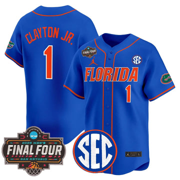 Personalized FG 2026 Final Four Patch Vapor Baseball Jersey - Stitched - Royal / Walter Clayton Jr. Stitched