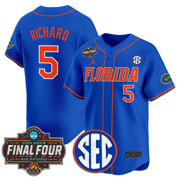 Personalized FG 2026 Final Four Patch Vapor Baseball Jersey - Stitched - Royal / Will Richard Stitched