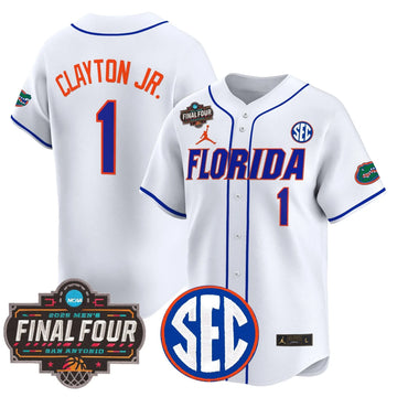 Personalized FG 2026 Final Four Patch Vapor Baseball Jersey - Stitched - White / Walter Clayton Jr. Stitched