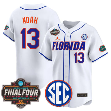 Personalized FG 2026 Final Four Patch Vapor Baseball Jersey - Stitched - White / Joakim Noah Stitched