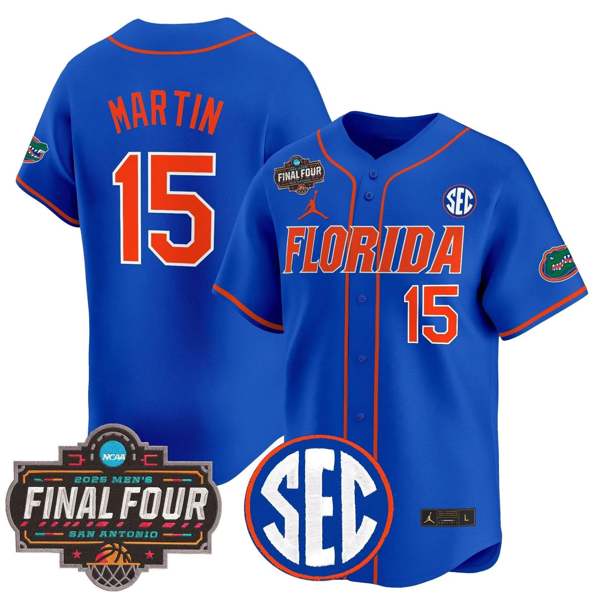 Personalized FG 2026 Final Four Patch Vapor Baseball Jersey - Stitched - Royal / Alijah Martin Stitched