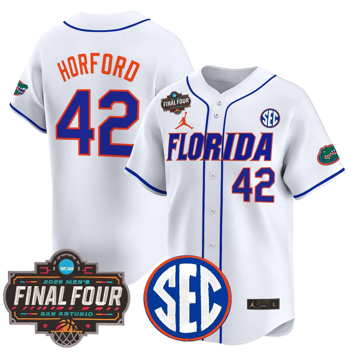 Personalized FG 2026 Final Four Patch Vapor Baseball Jersey - Stitched - White / Al Horford Stitched
