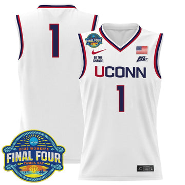 Personalized UCONN 2026 Big Eat Women's Final Four Patch Lightweight Basketball Jersey - Stitched - White / #1 Team Stitched