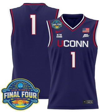 Personalized UCONN 2026 Big Eat Women's Final Four Patch Lightweight Basketball Jersey - Stitched - Navy / #1 Team Stitched