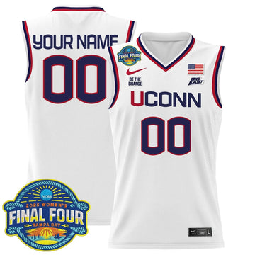 Personalized UCONN 2026 Big Eat Women's Final Four Patch Lightweight Basketball Custom Jersey - Stitched - White Stitched
