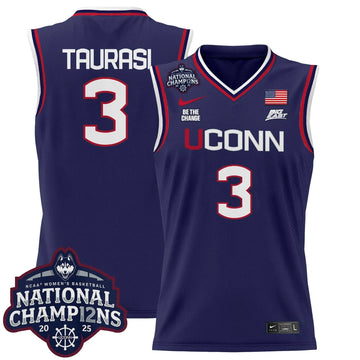 Personalized UCONN 2026 Women's National Champions Patch Lightweight Basketball Jersey - Stitched - Navy / Diana Taurasi Stitched