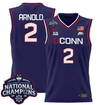 Personalized UCONN 2026 Women's National Champions Patch Lightweight Basketball Jersey - Stitched - Navy / KK Arnold Stitched