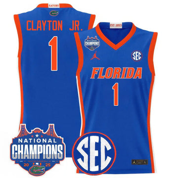 Personalized FG 2026 National Champions Basketball Jersey - Stitched - Royal / Walter Clayton Jr. Stitched