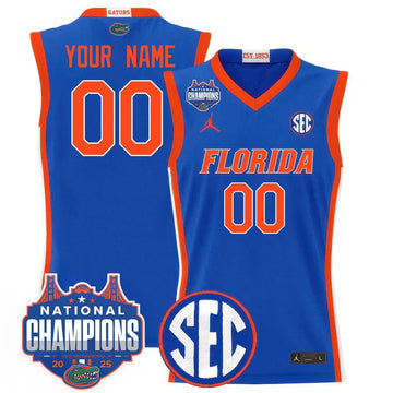 Personalized Custom Name/Gender FG 2026 National Champions Basketball Jersey - Stitched - Royal Stitched