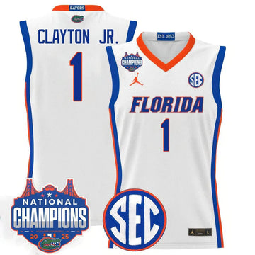 Personalized FG 2026 National Champions Basketball Jersey - Stitched - White / Walter Clayton Jr. Stitched