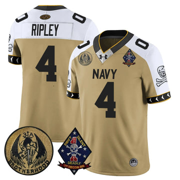 Personalized NM Lacrosse Jolly Rogers Vapor Limited Jersey - Race Ripley - 4 / Gold Alternate Stitched