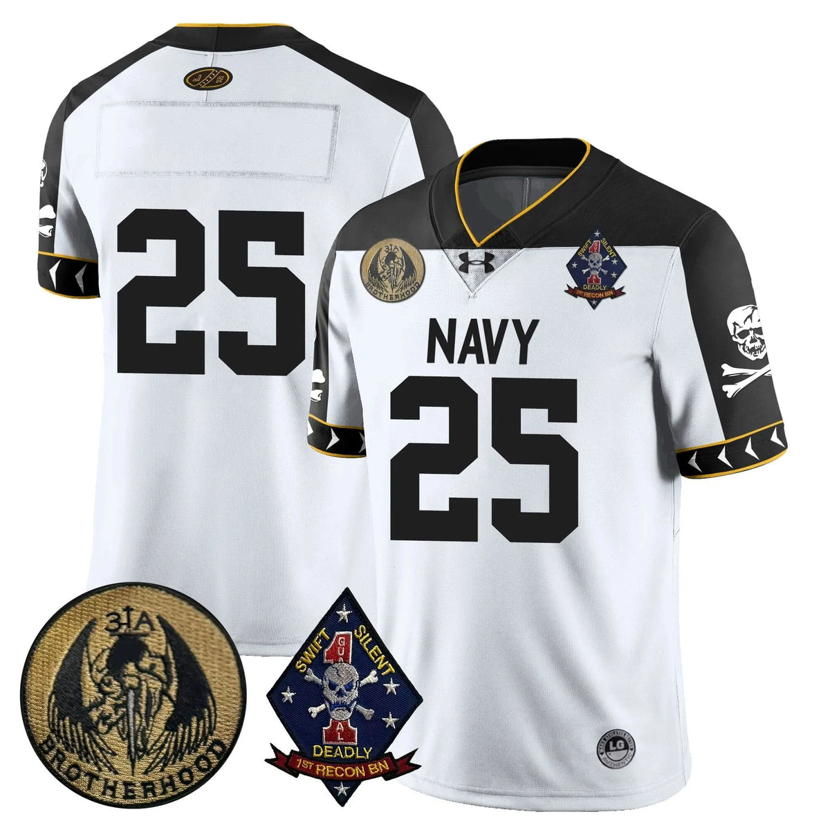 Personalized NM Lacrosse Jolly Rogers Vapor Limited Jersey - Team - 25 / White Stitched