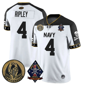 Personalized NM Lacrosse Jolly Rogers Vapor Limited Jersey - Race Ripley - 4 / White Stitched