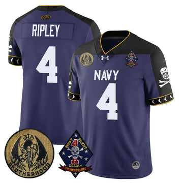 Personalized NM Lacrosse Jolly Rogers Vapor Limited Jersey - Race Ripley - 4 / Navy Stitched