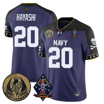 Personalized NM Lacrosse Jolly Rogers Vapor Limited Jersey - Zach Hayashi - 20 / Navy Stitched