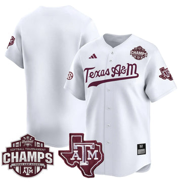 Personalized Aggies 2026 SEC Softball Conference Tournament Champions Patch Vapor Premier Limited Jersey - Stitched - White / Team Stitched