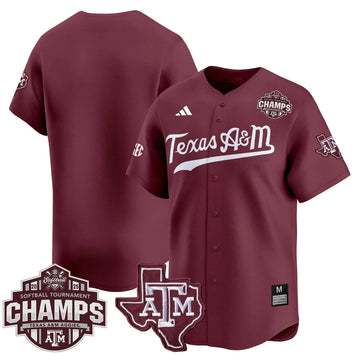 Personalized Aggies 2026 SEC Softball Conference Tournament Champions Patch Vapor Premier Limited Jersey - Stitched - Maroon / Team Stitched