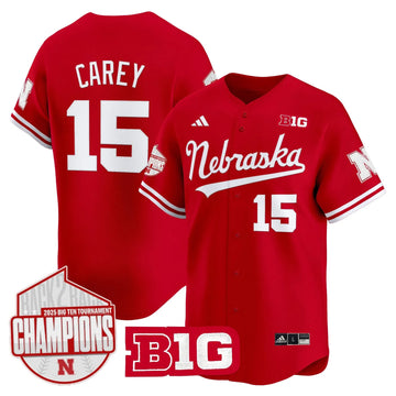 Personalized NH Back 2 Back Champions Patch Vapor Premier Limited Jersey - Scarlet / Dylan Carey Stitched
