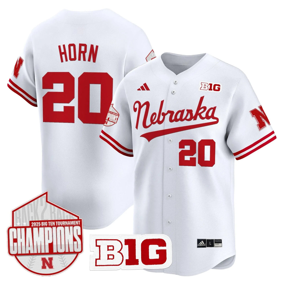 Personalized NH Back 2 Back Champions Patch Vapor Premier Limited Jersey - White / Ty Horn Stitched