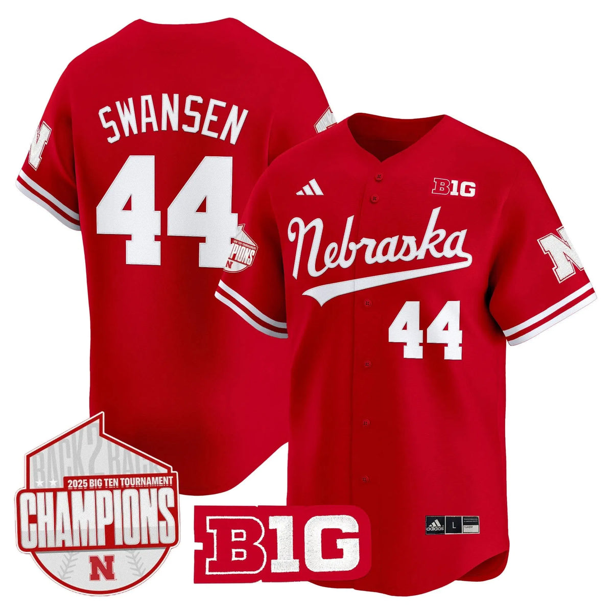 Personalized NH Back 2 Back Champions Patch Vapor Premier Limited Jersey - Scarlet / Gabe Swansen Stitched