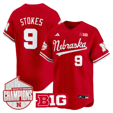 Personalized NH Back 2 Back Champions Patch Vapor Premier Limited Jersey - Scarlet / Rhett Stokes Stitched