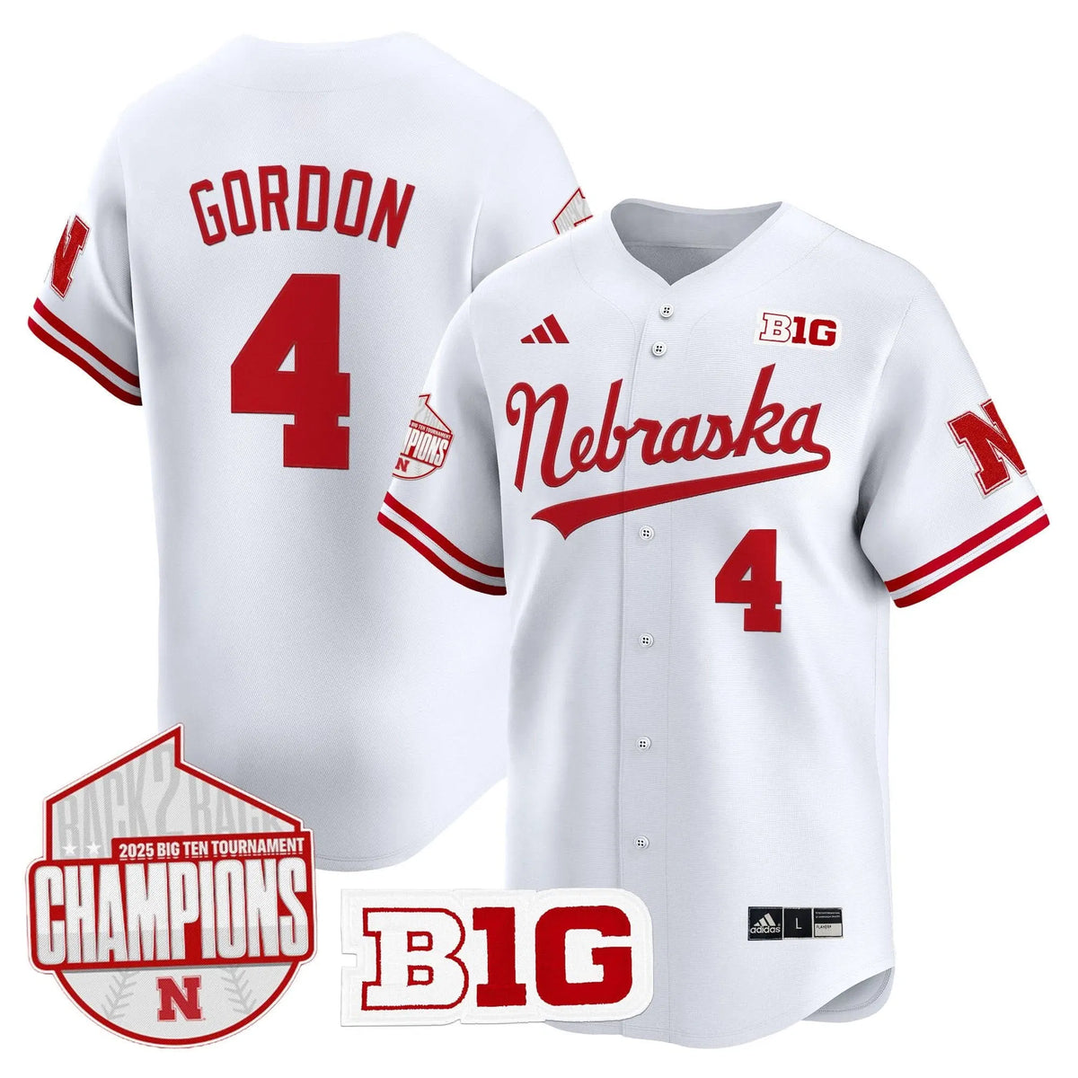 Personalized NH Back 2 Back Champions Patch Vapor Premier Limited Jersey - White / Alex Gordon Stitched