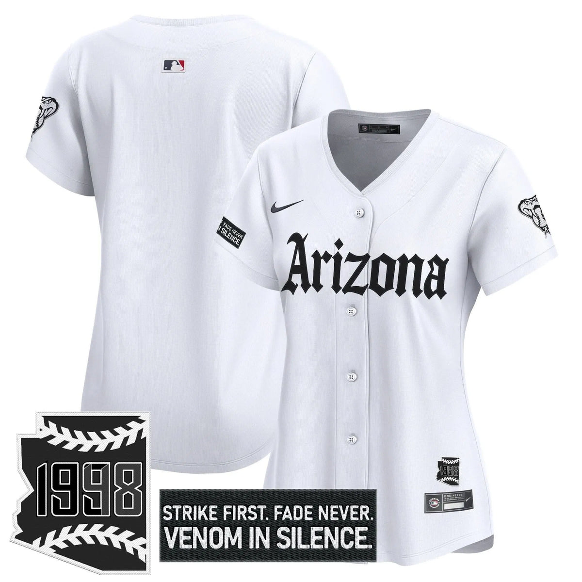 Personalized Women's AD 'Gothic Desert Fang Edition' Vapor Premier Limited Jersey - Stitched - White / Team Stitched