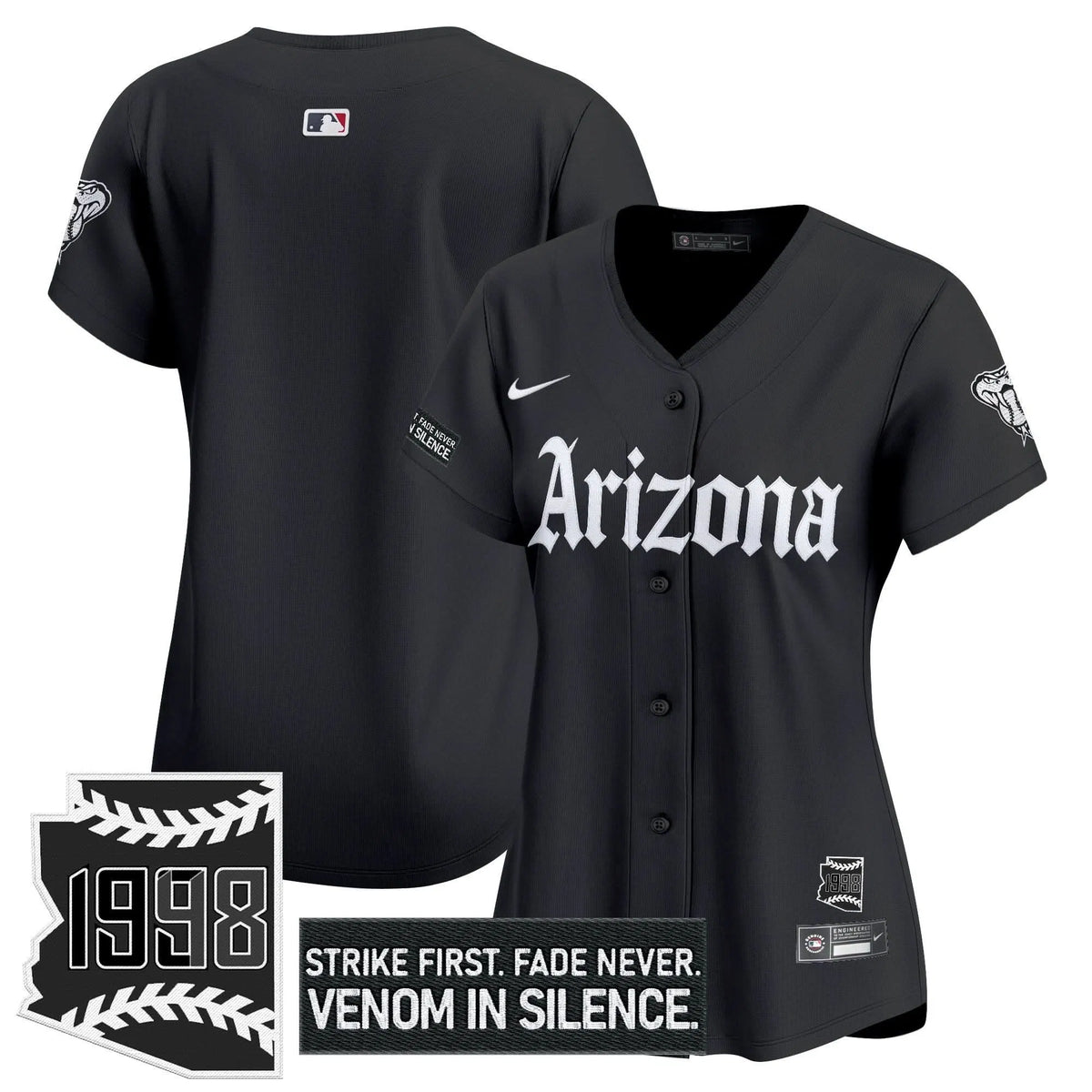 Personalized Women's AD 'Gothic Desert Fang Edition' Vapor Premier Limited Jersey - Stitched - Black / Team Stitched